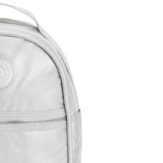 Kipling Kae Klasik Metallic Sırt Çantaları Gümüş | TR 1628IL